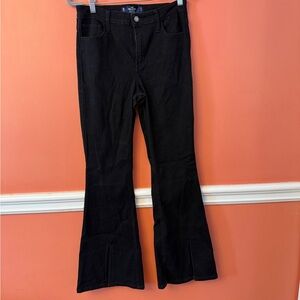 Hollister High-Rise Flare Black Jeans
